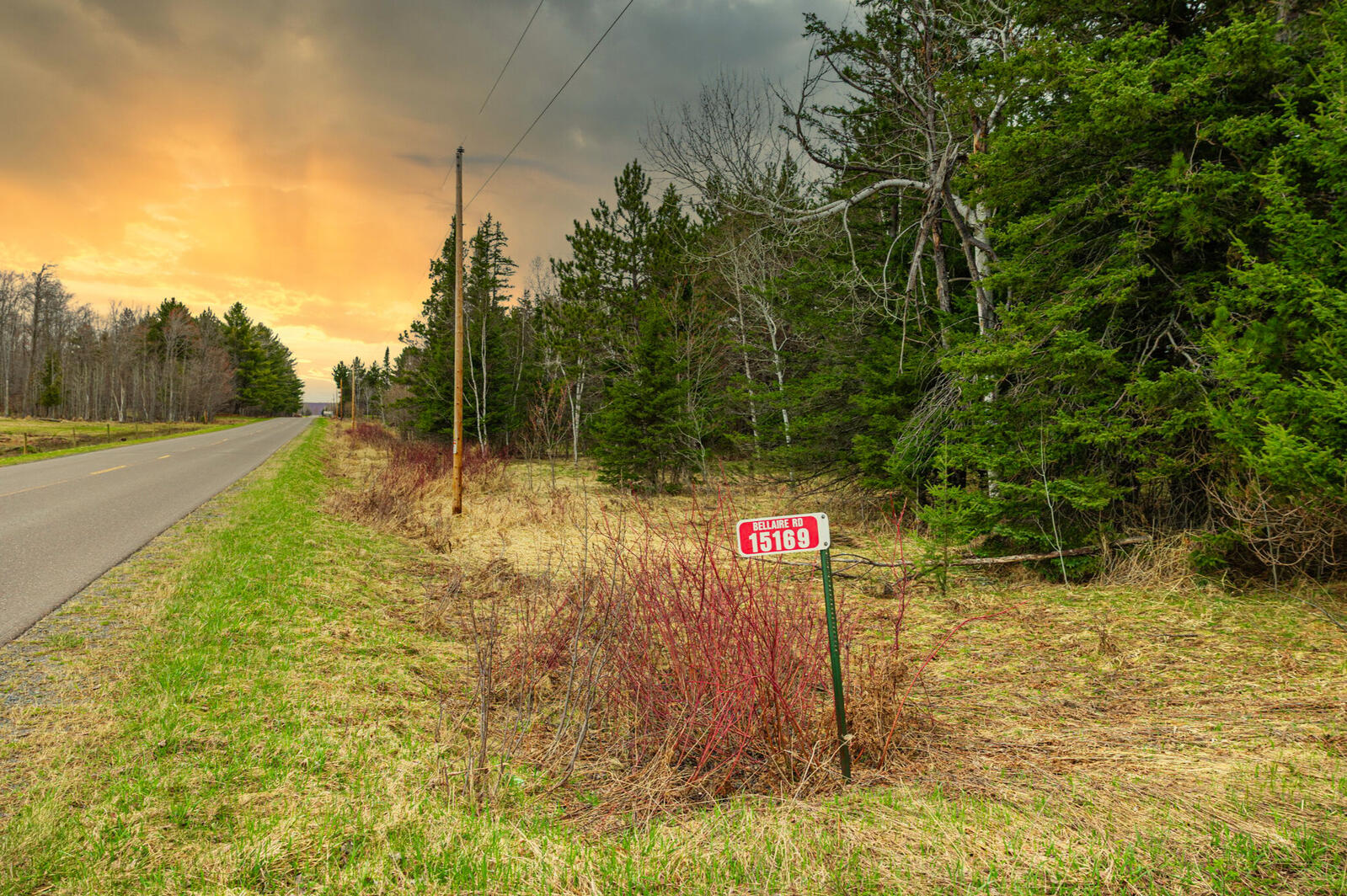 Road frontage & power poles Road frontage & power poles